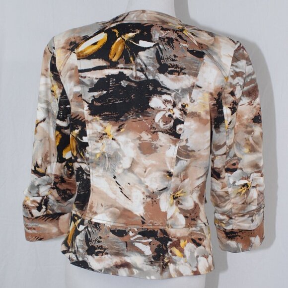 Coldwater Creek Size 8 Evening Jacket No Pockets Shoulder Pads Floral Dressy LNC - Picture 6 of 9